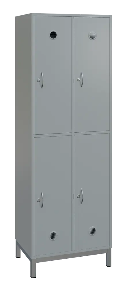 SBS-2222 šatní skříň 4-boxová, 1800x600x400 mm, kovové nohy, šedá